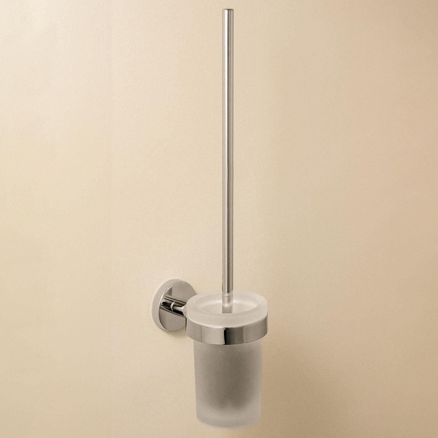 Toilet Brush, Chrome, Wall-mounted, Glass And Metal, Start Collection