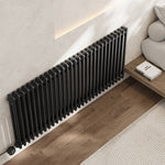 1200w Wall Mounted Electric Radiator Heater With Thermostat, Wifi & App Control, Child Lock, Ipx4 Waterproof, 119cm X 60cm | Grey