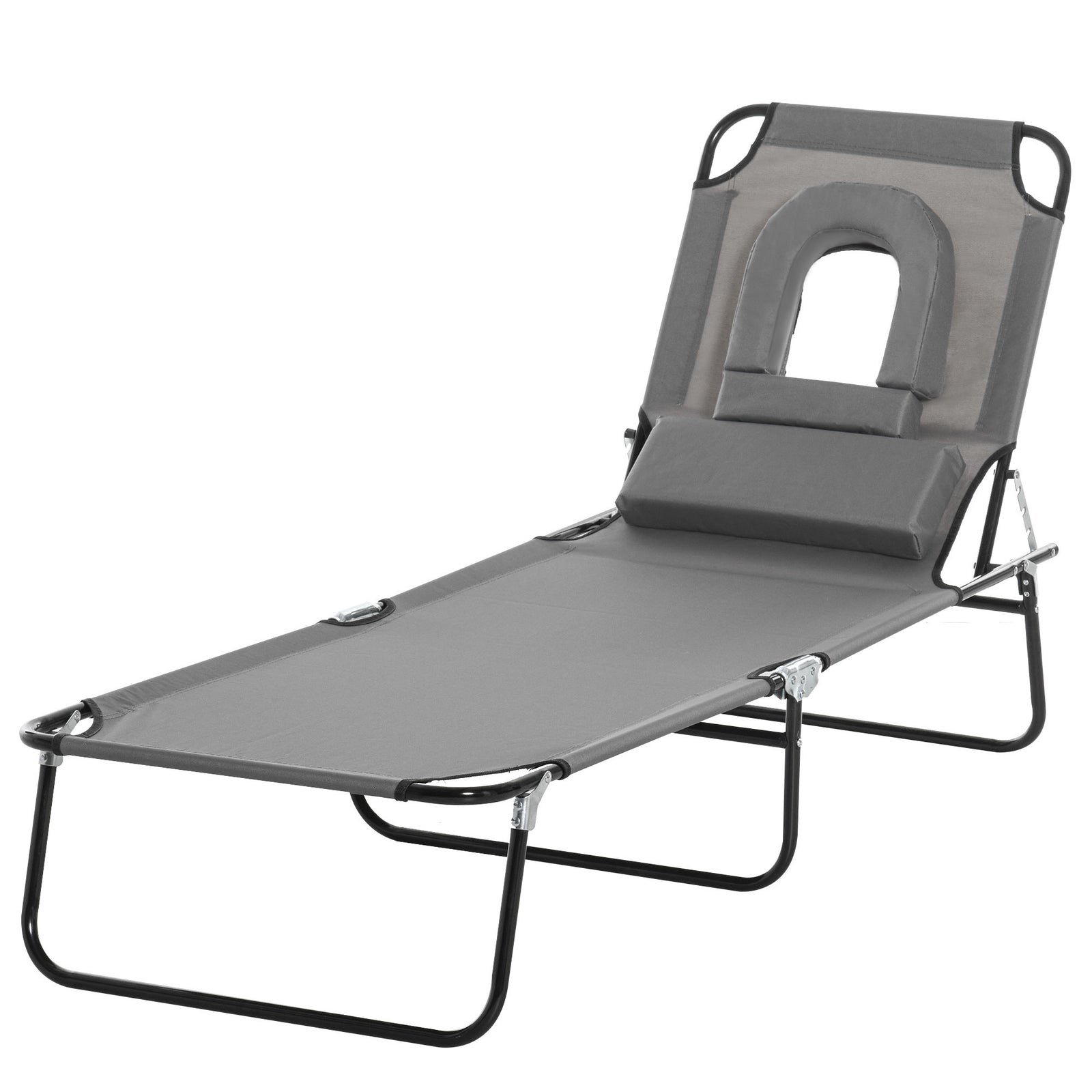 Garden Sun Lounger Folding Recliner Chair | Set of 1