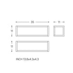 Shelf With Towel Rail Silver Gloss Wall-mounted 35 Cm Collection The Grid