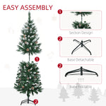 5' Snow Artificial Christmas Tree Holiday Home Décor With Pine Cones | 5ft | Green