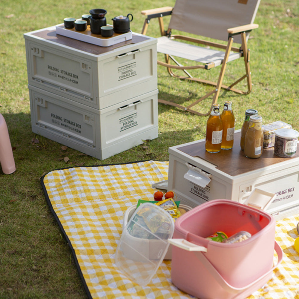 Collapsible Outdoor Camping Storage Box Folding Container | 30l | White