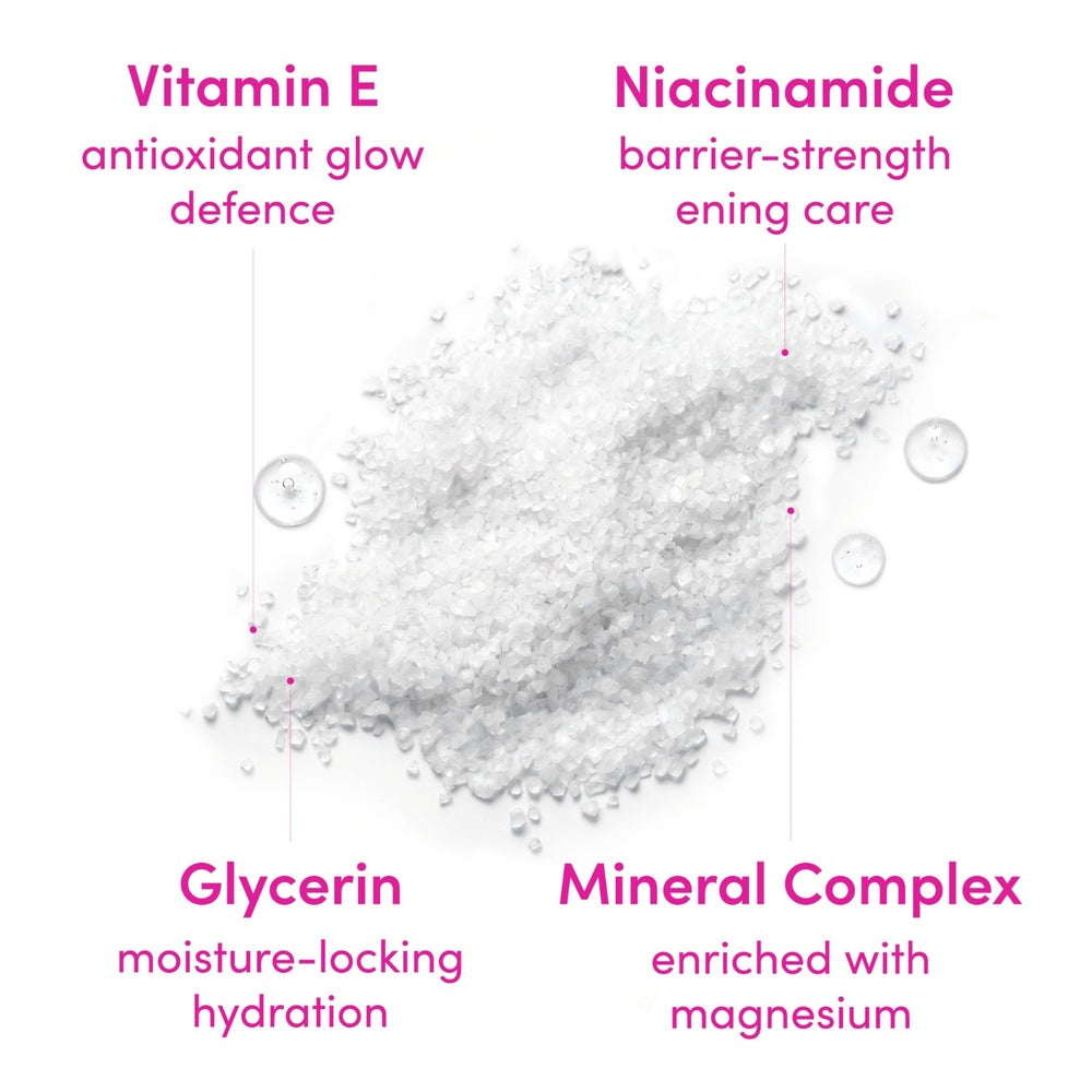 Body + Mind Mineral-rich Bath Salts, Dragon Fruit & Primrose, 400g | Set-of-6
