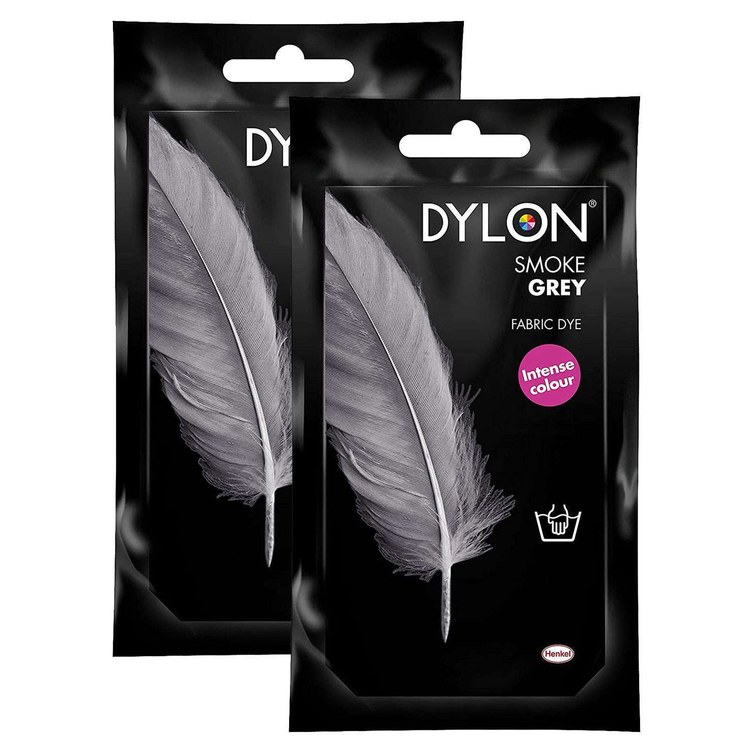 Hand Fabric Dye Sachet, Smoke Grey,  2 Packs Of 50g