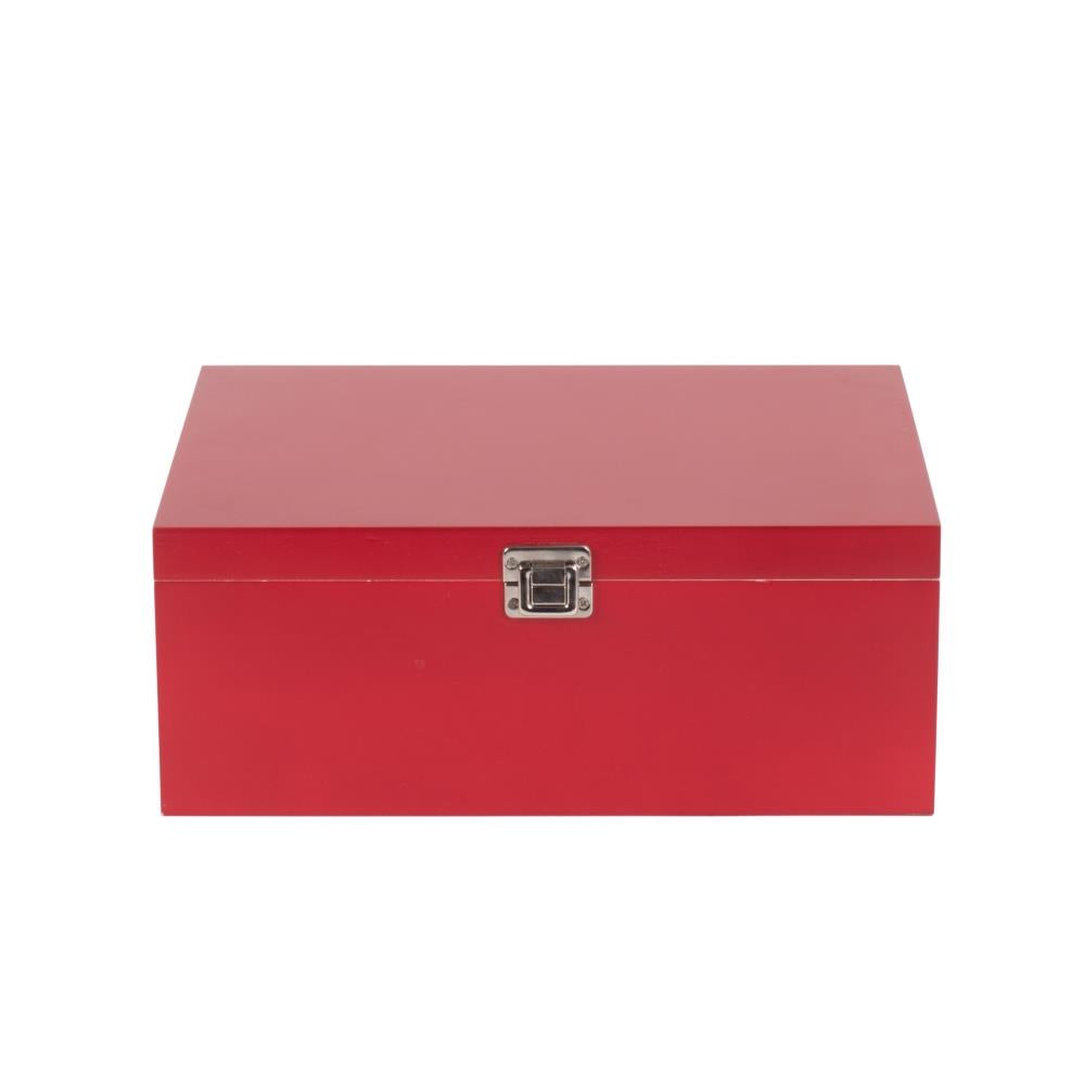 Red Wooden Storage Box | Large | Red