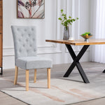 Set Of 2 Pienza Fabric Dining Chairs