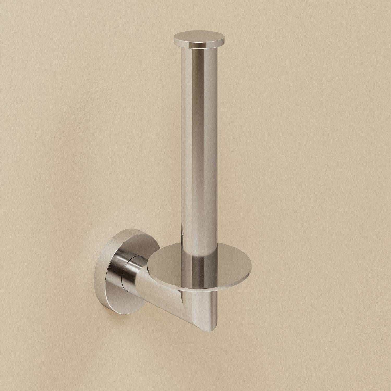 Toilet Roll Holder, Silver Gloss, Wall-mounted, 9 Cm. Collection Kubic