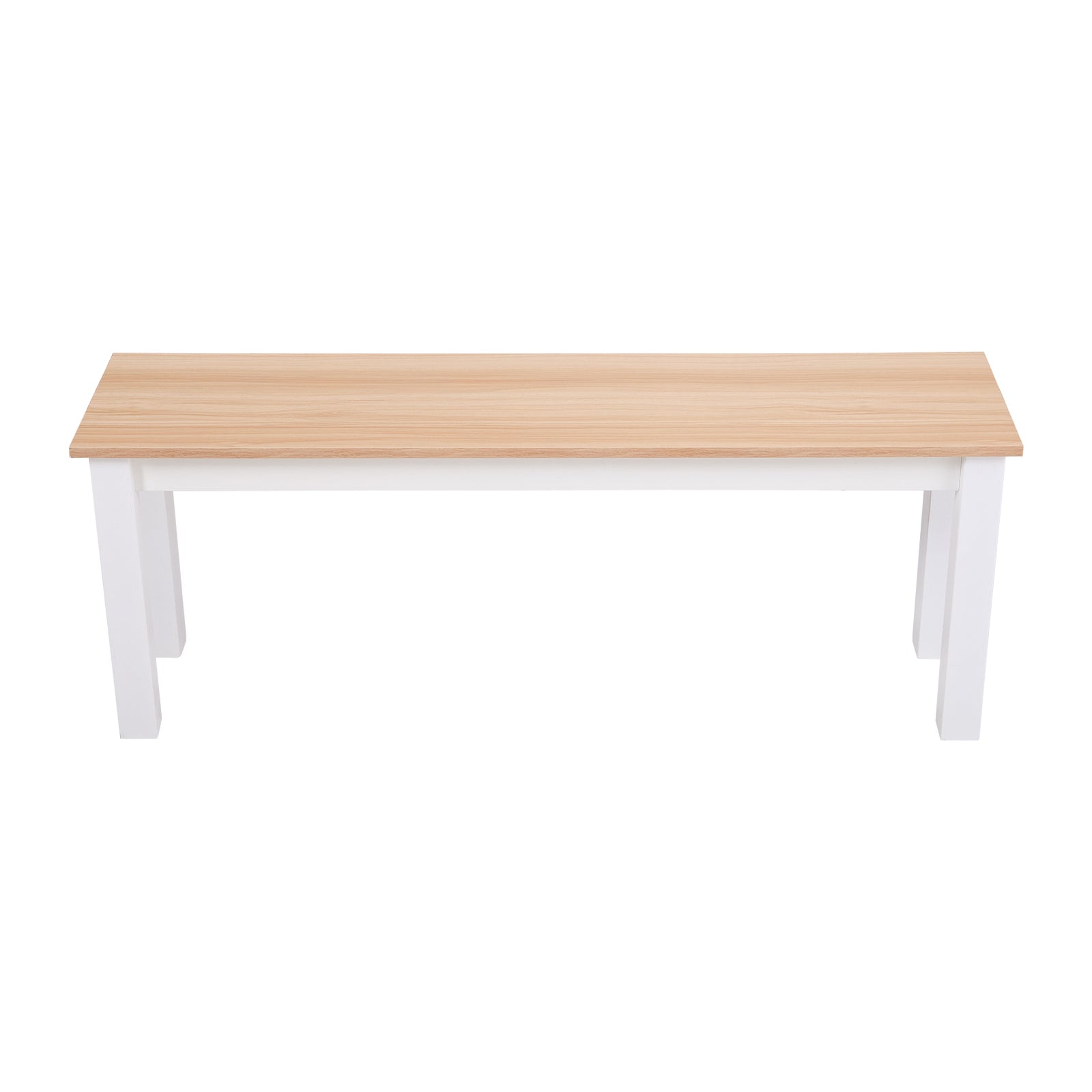 Versatile Wooden Bench | One Size | Natural & White