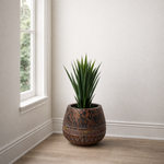 Large Composite Planter Brown Black