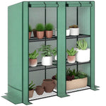 3 Tier Lean-to Mini Greenhouse With Green Hemmed Edging