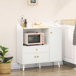 HOMCOM Freestanding Microwave Cabinet With Drawer