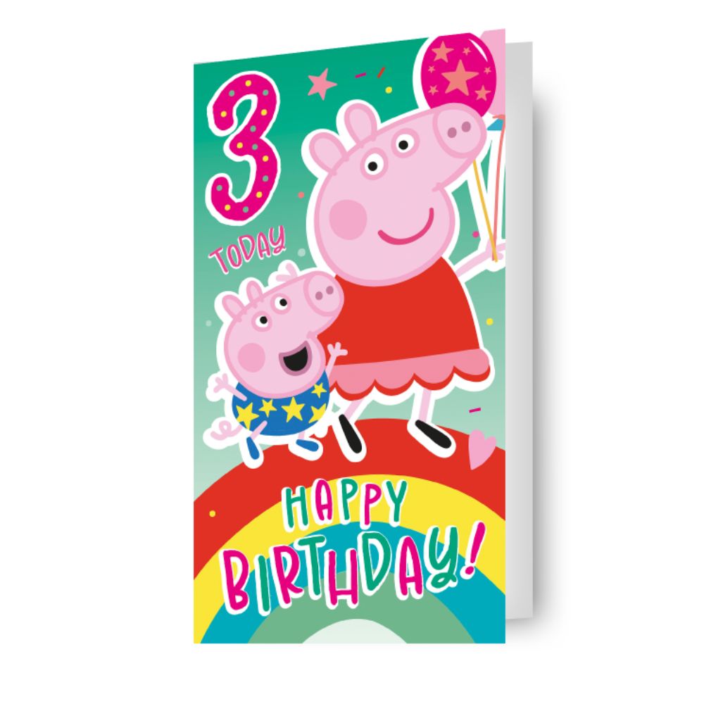 Age 3 Sticker Birthday Card Official Product