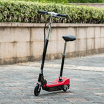 Foldable Powered Scooter With Adjustable Seat And Brake | Red