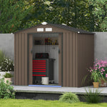 Garden Shed Storage Unit W/locking Door Floor Foundation | Brown