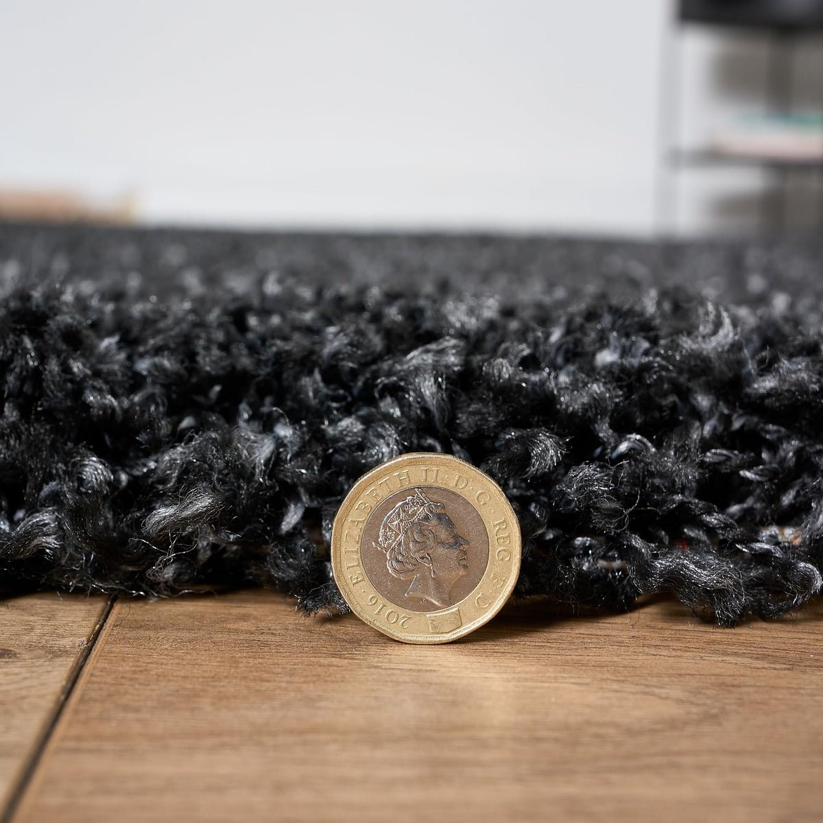 California Shaggy Rug Deep Pile | 60cm x 230cm | Black