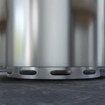 Smokeless Fire Pit W/ Poker, Metal | Silver