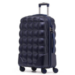 Medium 25" Hard Shell Bubble Design Check-in Suitcase Hold Luggage Bag 20kg+ | Medium | Navy Blue