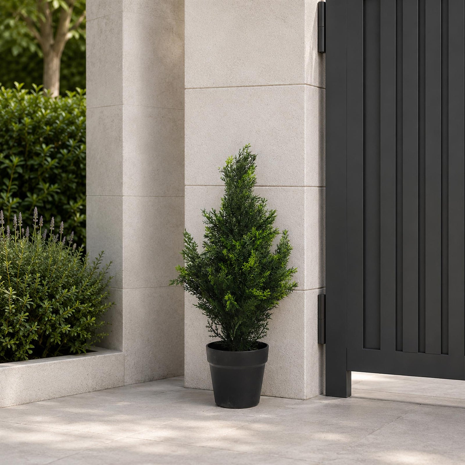 60cm Uv Artificial Cedar Cypress Topiary Uv Resistant