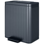 2 X 20l Double Rubbish Bin, Pedal Bin With Soft-close Lid