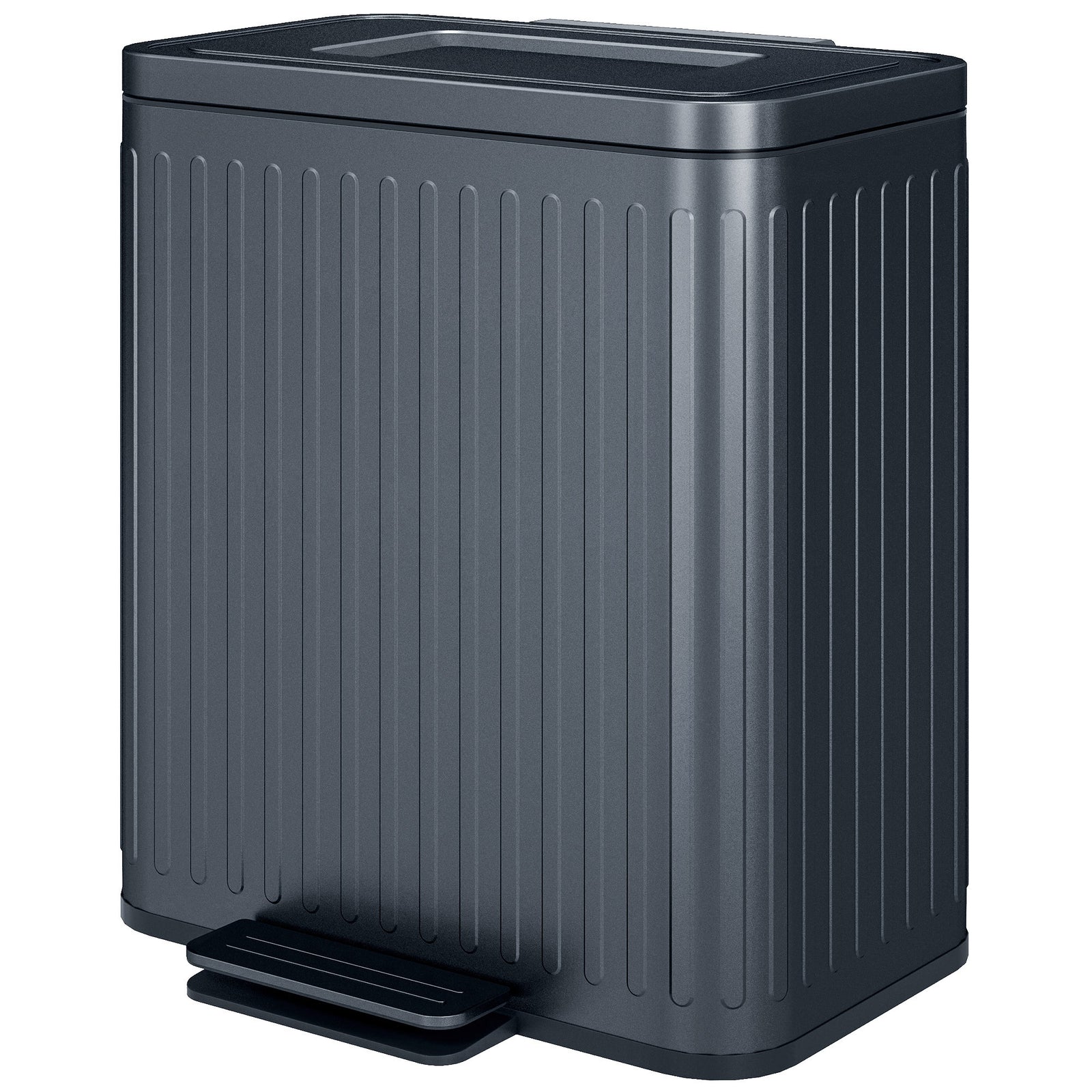 2 X 20l Double Rubbish Bin, Pedal Bin With Soft-close Lid