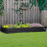 Steel Raised Garden Bed Planter Open Bottom | Gray