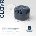 Airsip 500ml Refillable Dehumidifier With Calcium Chloride Tab - Navy