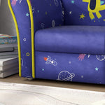 Kids Sofa Chair With Flamingo Design For Bedroom, Playroom | Blue