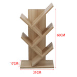 Rustic Standing Tree Bookshelf Wood Display Rack