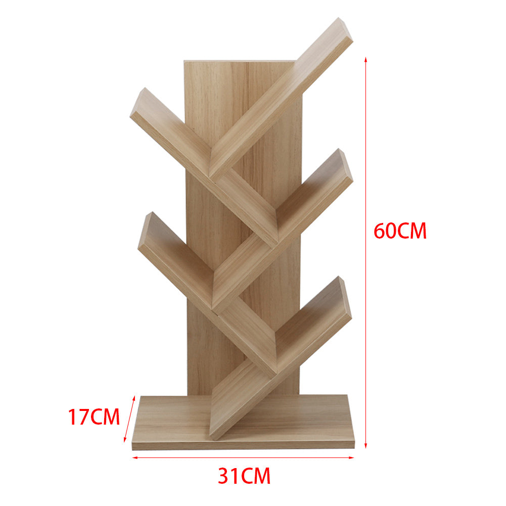 Rustic Standing Tree Bookshelf Wood Display Rack