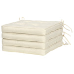 42 X 42cm Replacement Garden Seat Cushion Pad With Ties | Cream