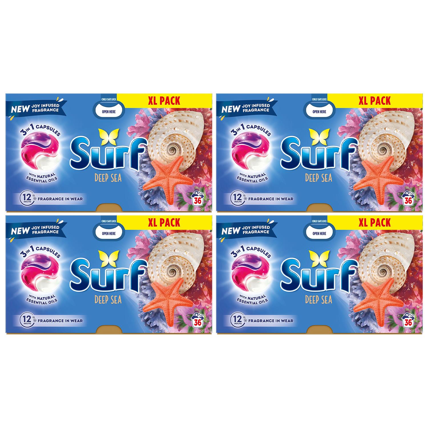 3 In 1 Laundry Washing Detergent Capsules Deep Sea | Set of 4