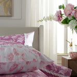 Monique In Cotton Printed Duvet Cover Set | Super King | Pink