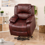 Northfield Dual Motor Massage Heat Riser Recliner Chair | Burgundy