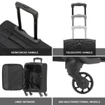 Lightweight 4 Wheel 800d Soft Case Quilted Suitcases Set Of 3 Anti Crack - Cabin & Hold Luggage 100+ Airlines Approved | Set of 3 | Black