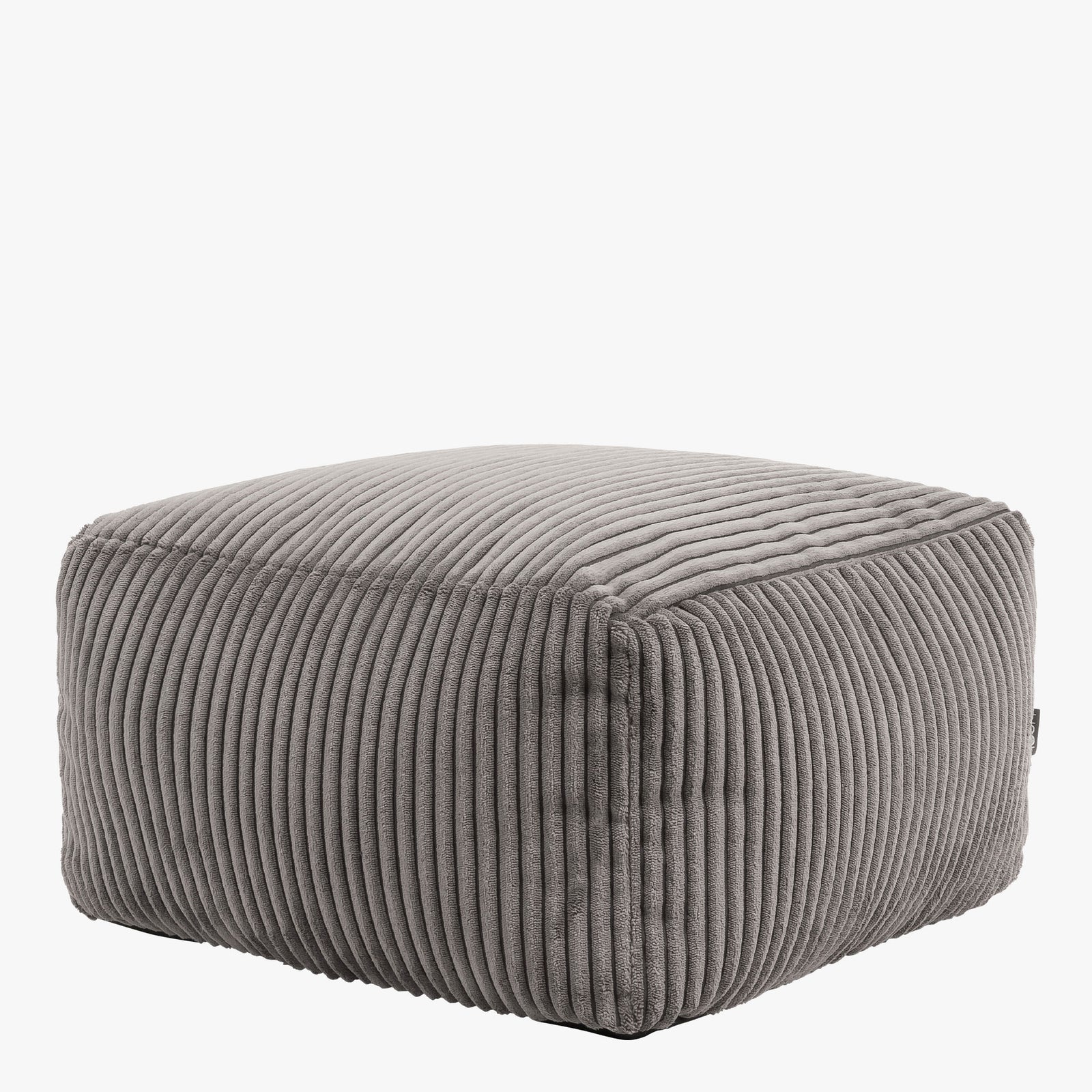 Theo Cord Bean Bag Pouffe Footstool | Charcoal