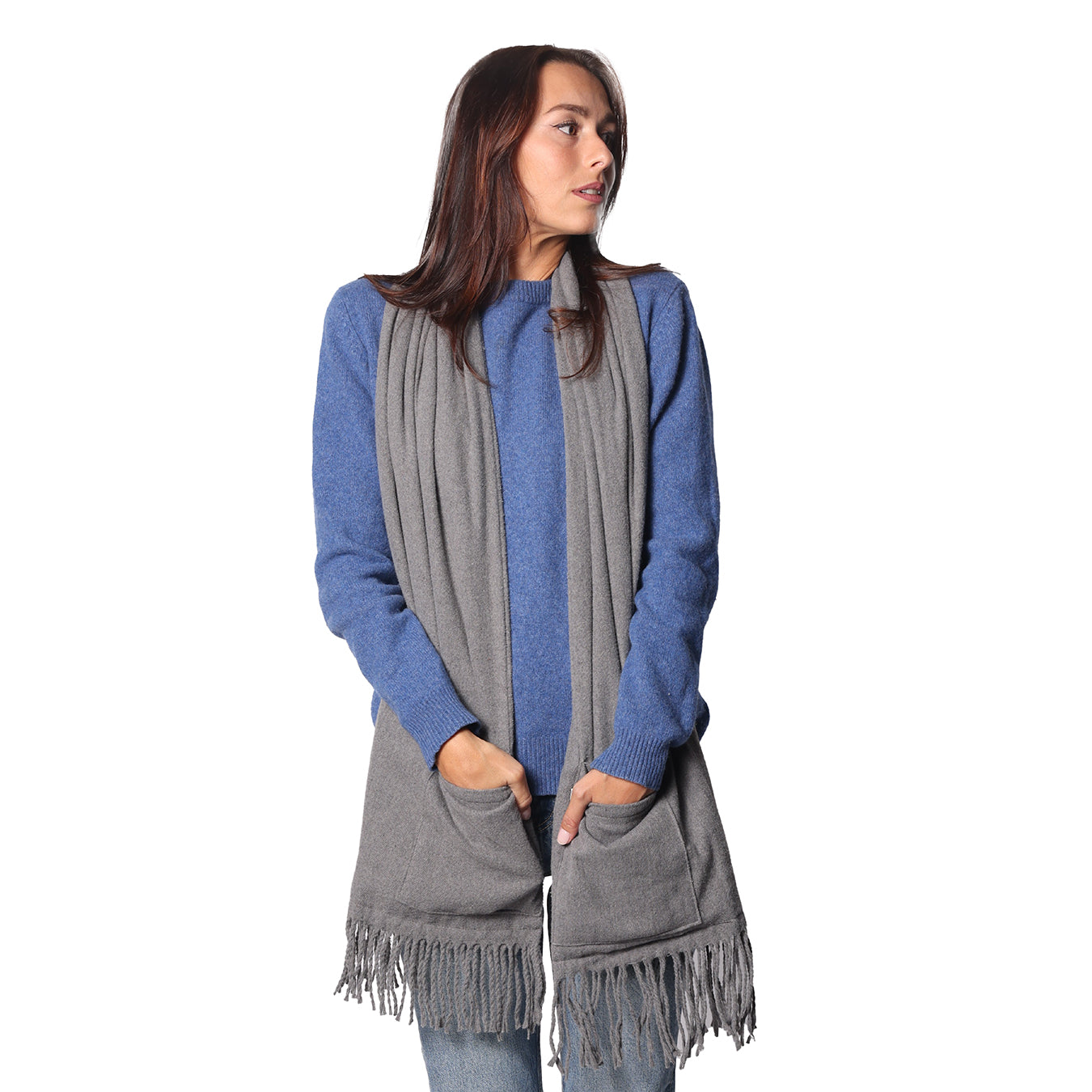 Heated Scarf with Heated Pockets and Rechargeable Battery Pack