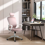 High-back Rocking Office Chair Headrest | Pink