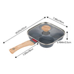 19cm W X 19cm W Non-stick 4-hole Egg Frying Pan With Visible Lid