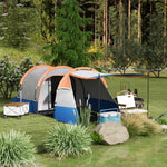 2-3 Man Camping Tunnel Tent With Bedroom And Living Room | Orange