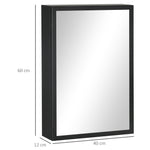 kleankin Wall Mounted Bathroom Cabinet With Mirror And Storage Shelves