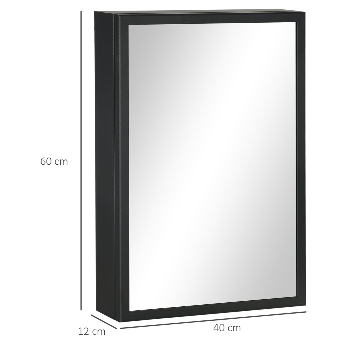kleankin Wall Mounted Bathroom Cabinet With Mirror And Storage Shelves