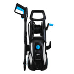 1600w Electric Pressure Washer, 90 Bar High Power Cleaner With Hose Reel, Foam Nozzle & 5m Hose, Portable Outdoor Cleaning Machine | Black