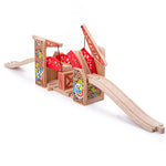 Bigjigs Toys Double Lifting Graffiti Bridge for Wooden Train Sets