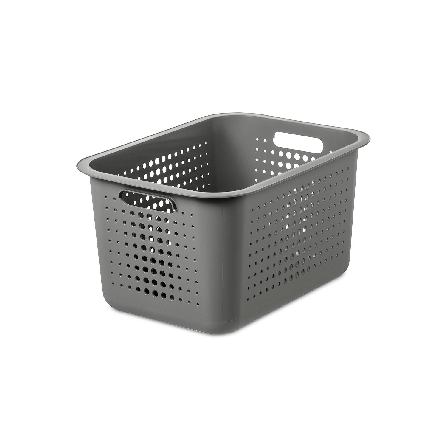 Lightweight & Durable Basket Recycled 20 Storage Box,13l, Charcoal