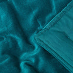 Velvet Cotton Quilted Throw | 150cm x 200cm | Teal Green