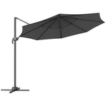 3x3m Cantilever Parasol W/ 360° Crank Handle Tilt | Black