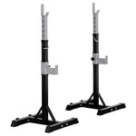 Portable Squat Rack With Wheels For Weight Lifting | Black