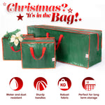 3 Piece Christmas Storage Set Tree Bag And Decoration Bags