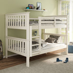Oslo White Quadruple Sleeper Bunk Bed With Pocket Mattresses