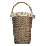 Wicker Antique Wash Finished Stair Basket | Pink
